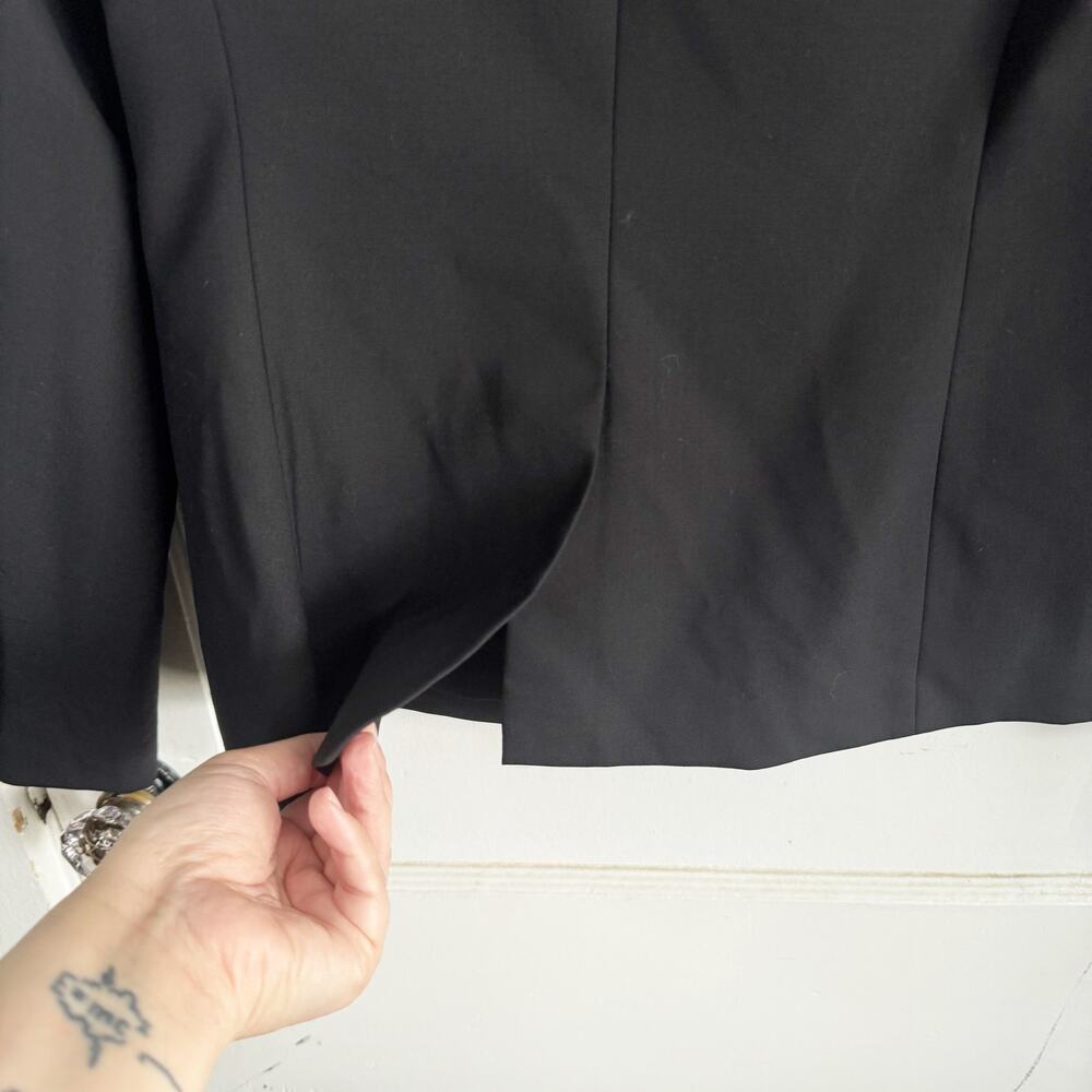 J. Crew Classic Bi Stretch Wool Blazer Single Breasted Button Academia 6 Black - Picture 12 of 13